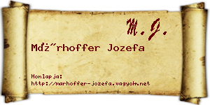 Márhoffer Jozefa névjegykártya